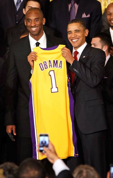 2009 I Lakers vincono il campionato e Obama li riceve alla Casa Bianca (Nba/Getty)